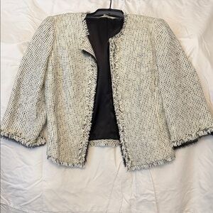White House Black Market Textured White Blazer